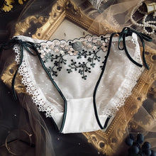 Sexy Lace-up Lace Underwear Sheer Mesh Low Waist Briefs