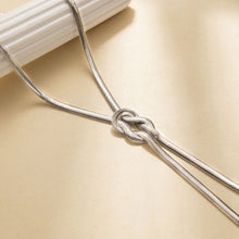 Personalized Knotted Snake Bone Chain Necklace