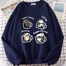 Coffee Cat Cute Personality Hoodie