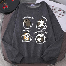 Coffee Cat Cute Personality Hoodie
