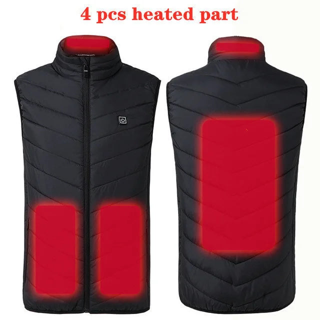 17 Areas Electric Heated Vest Usb  Heating