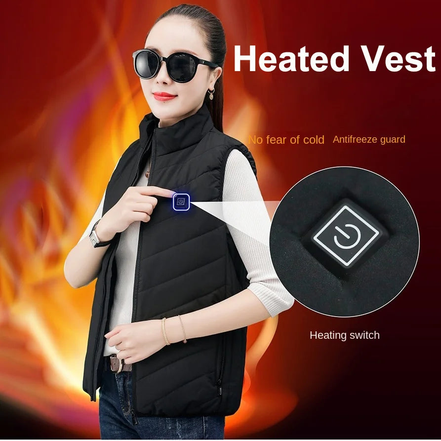 17 Areas Electric Heated Vest Usb  Heating