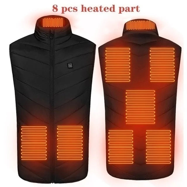 17 Areas Electric Heated Vest Usb  Heating