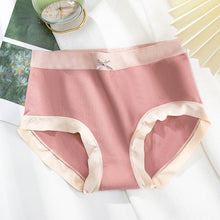 Ladies Seamless Panties Enlarged Briefs Mid-high Waist Bow Graphene Cotton Crotch