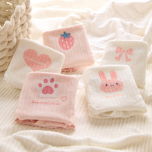 Girl Panties Love Meow Claw Mid-waist Cotton Briefs