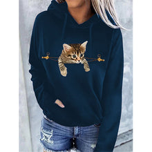 Autumn And Winter New Long-sleeve Animal Print Hoodie Coat For Women