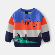Abstract Cartoon Jacquard Double Layer Sweater For Boys - Bay Buy Shopping