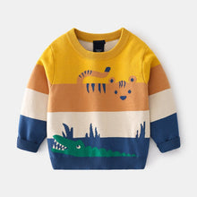 Abstract Cartoon Jacquard Double Layer Sweater For Boys - Bay Buy Shopping