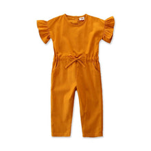 All - Match Yellow Flying Sleeves Waist Jumpsuit - Bay Buy Shopping