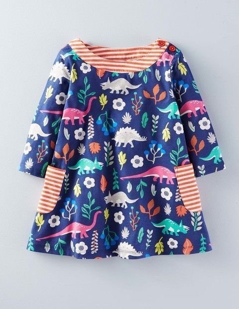 Autumn And Winter Long - sleeved Printed Children's Dress Girls Dress - Bay Buy Shopping