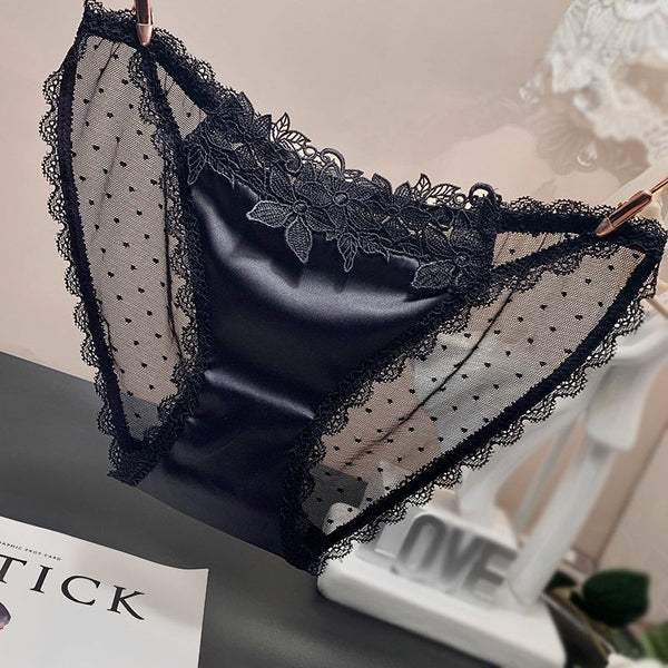 European And American Underwear Women's Mesh See-through Low Waist