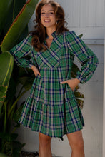 Women's Leisure Pullover Printed Plaid Dress