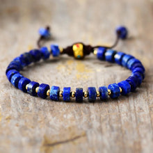 Natural Lapis Amethyst Agate Beaded Handmade Bracelet