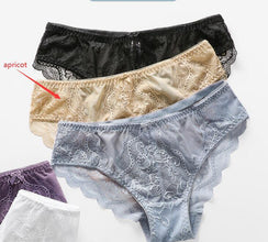 Women's Breathable Mesh Lace Triangle Mid-Rise Shorts
