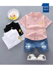 Baby Boy Short Sleeve Children's Clothing Summer New Clothes Handsome Shirt Cute - Bay Buy Shopping