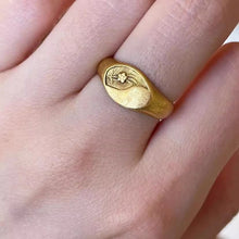 Ethnic Style Fashion All-matching Special-interest Design Simple Yellow Gold Ring