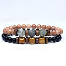 Tigereye Haematite Unisex Silver-strip Bracelet