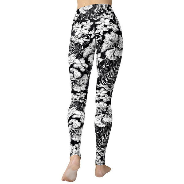 Black And White Color Sports Leggings Yoga Pants - Bay Buy Shopping