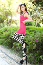 Black And White Square Diamond Check Cropped Trousers - Bay Buy Shopping