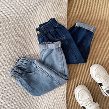 Boys' Blue Solid Color Crimped Trousers - Bay Buy Shopping