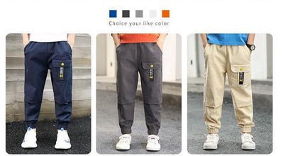 Boys' Casual Pants Spring And Autumn Decoration Body - Bay Buy Shopping