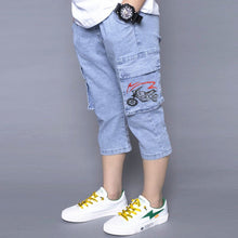 Boys Fashion Loose Stretch Cropped Jeans - Bay Buy Shopping