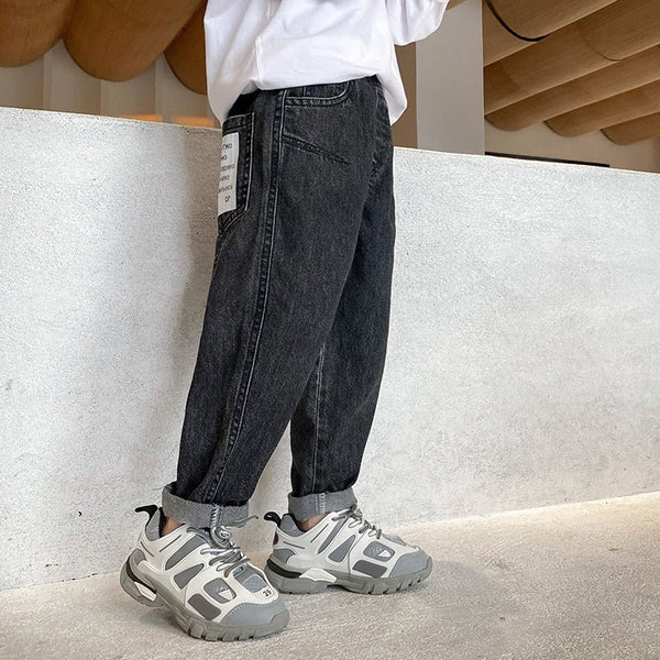Boys' Jeans Spring And Autumn Trousers Spring New Children's Clothing, Big Children's Pants, Boys Korean Style - Bay Buy Shopping