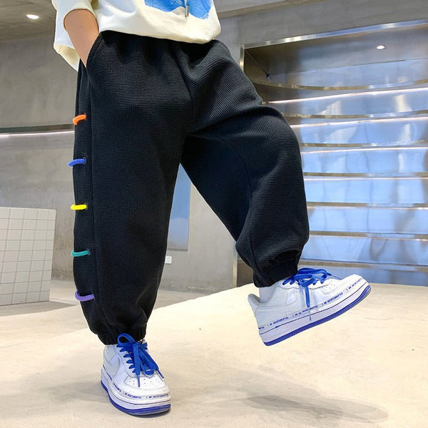 Boys Plus Velvet Thick New Wide Casual Pants - Bay Buy Shopping