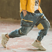 Boys Spring And Autumn Denim Overalls Trousers - Bay Buy Shopping