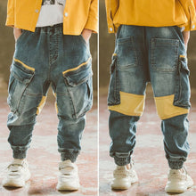 Boys Spring And Autumn Denim Overalls Trousers - Bay Buy Shopping
