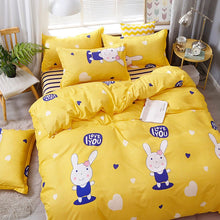 Brushed Aloe Cotton Four - piece Small Bed Sheet Duvet Cover Student Dormitory - Bay Buy Shopping