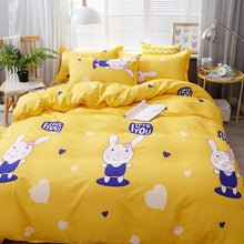 Brushed Aloe Cotton Four - piece Small Bed Sheet Duvet Cover Student Dormitory - Bay Buy Shopping
