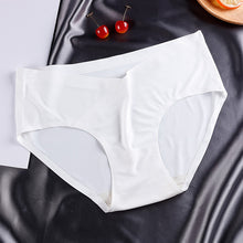 Female Plus Size Low Waist Seamless Ice Silk Briefs