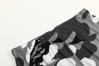 Camouflage Printed Grey Casual Legging Pants - Bay Buy Shopping