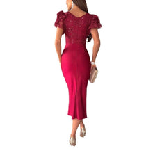 Casual Short Sleeve Split Dress Women - Bay Buy Shopping