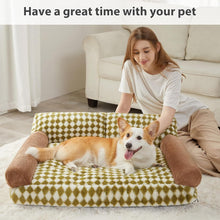 Cat Couch Bed And Dog Couch Bed Pet Couch Bed For Small Pet Cute Dog Sofa Bed Cat Sofa Pet Sofa With Non - Slip Bottom Checkered Dog Bed With Washable Cover - Bay Buy Shopping