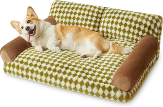 Cat Couch Bed And Dog Couch Bed Pet Couch Bed For Small Pet Cute Dog Sofa Bed Cat Sofa Pet Sofa With Non - Slip Bottom Checkered Dog Bed With Washable Cover - Bay Buy Shopping