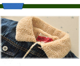 Children's Baby Thickened 4 Korean Style Fur Collar Jacket Top - Bay Buy Shopping
