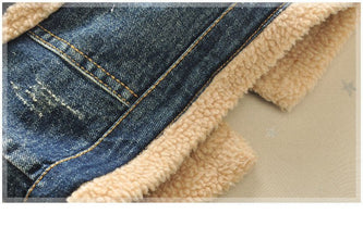 Children's Baby Thickened 4 Korean Style Fur Collar Jacket Top - Bay Buy Shopping