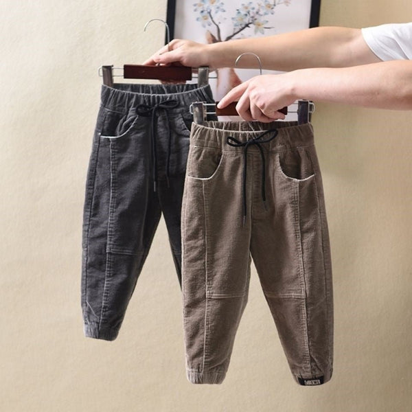 Children's Handsome Corduroy Casual Pants Winter Clothes - Bay Buy Shopping