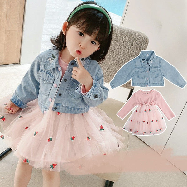 Children's Spring And Autumn Denim Western Style Girl Autumn Dress - Bay Buy Shopping