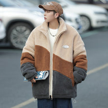 Color Stitching Thickened Cotton Cashmere Jacket - Bay Buy Shopping