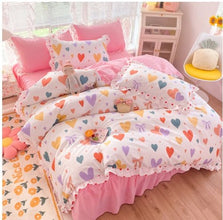 Cotton 100 Princess Wind Quilt Cover Cartoon Student Dormitory Bed - Bay Buy Shopping