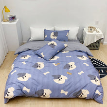 Cotton Four - piece Set Girl Heart Cartoon Pure Cotton Bed Linen Duvet Cover Bed - Bay Buy Shopping