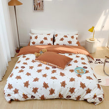Cotton Four - piece Set Girl Heart Cartoon Pure Cotton Bed Linen Duvet Cover Bed - Bay Buy Shopping