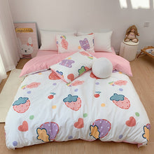 Cotton Four - piece Set Girl Heart Cartoon Pure Cotton Bed Linen Duvet Cover Bed - Bay Buy Shopping