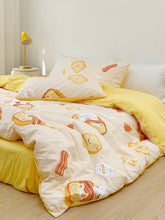 Cotton Four - piece Set Girl Heart Cartoon Pure Cotton Bed Linen Duvet Cover Bed - Bay Buy Shopping