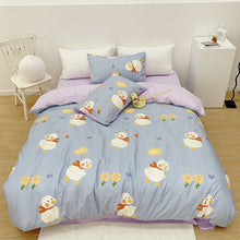 Cotton Four - piece Set Girl Heart Cartoon Pure Cotton Bed Linen Duvet Cover Bed - Bay Buy Shopping