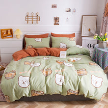 Cotton Four - piece Set Girl Heart Cartoon Pure Cotton Bed Linen Duvet Cover Bed - Bay Buy Shopping