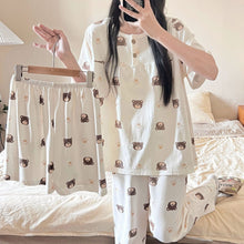 Cotton Three - piece Pajamas For Women Spring And Summer - Bay Buy Shopping